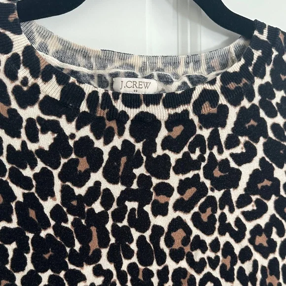 J. Crew Leopard Print Long Sleeve Tee in Black and Brown - Picture 8 of 8